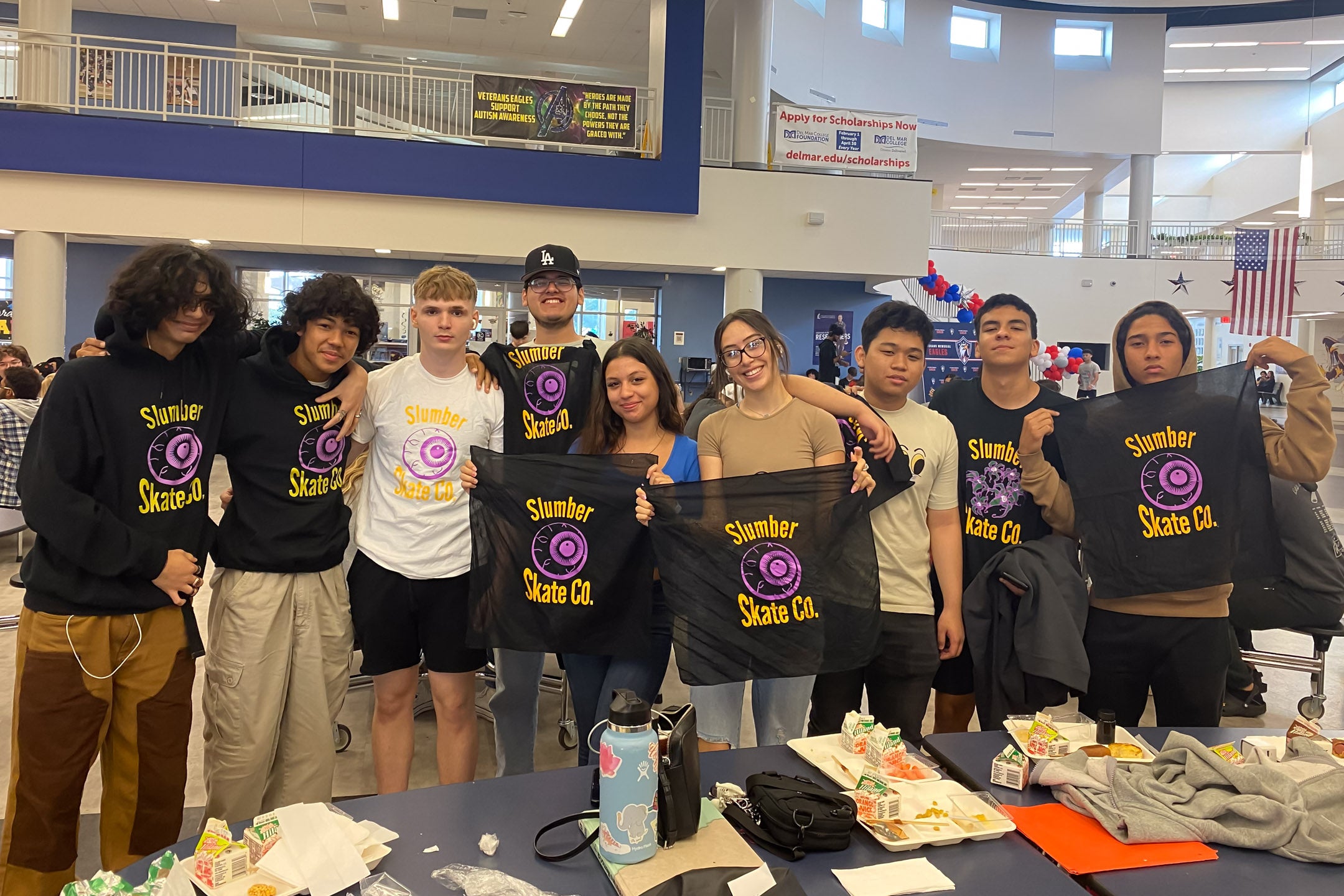 photo of the Slumber Skate Crew early members grouped together