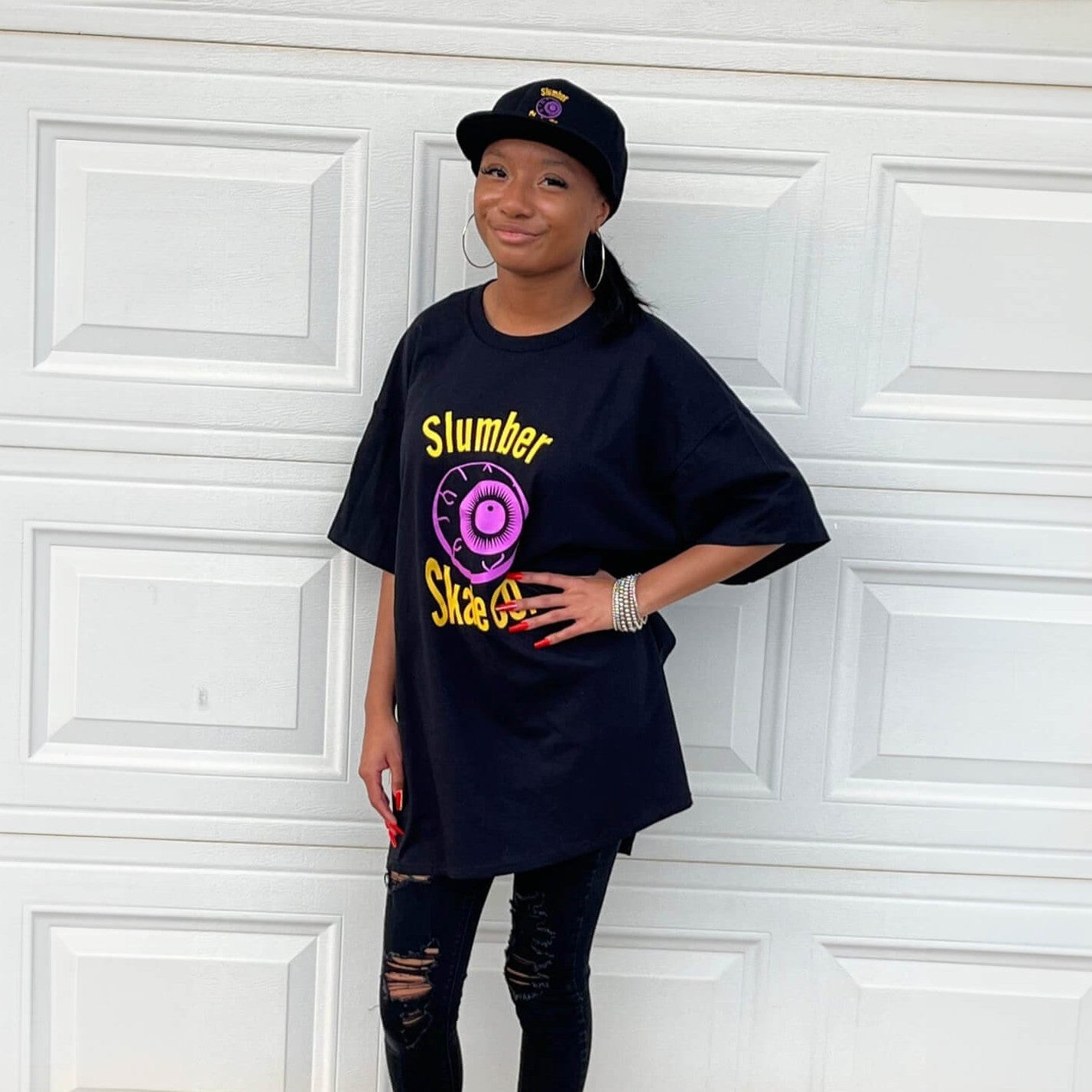 Original Slumber Eye, Black Hat - Hat - Slumber Skate Co.