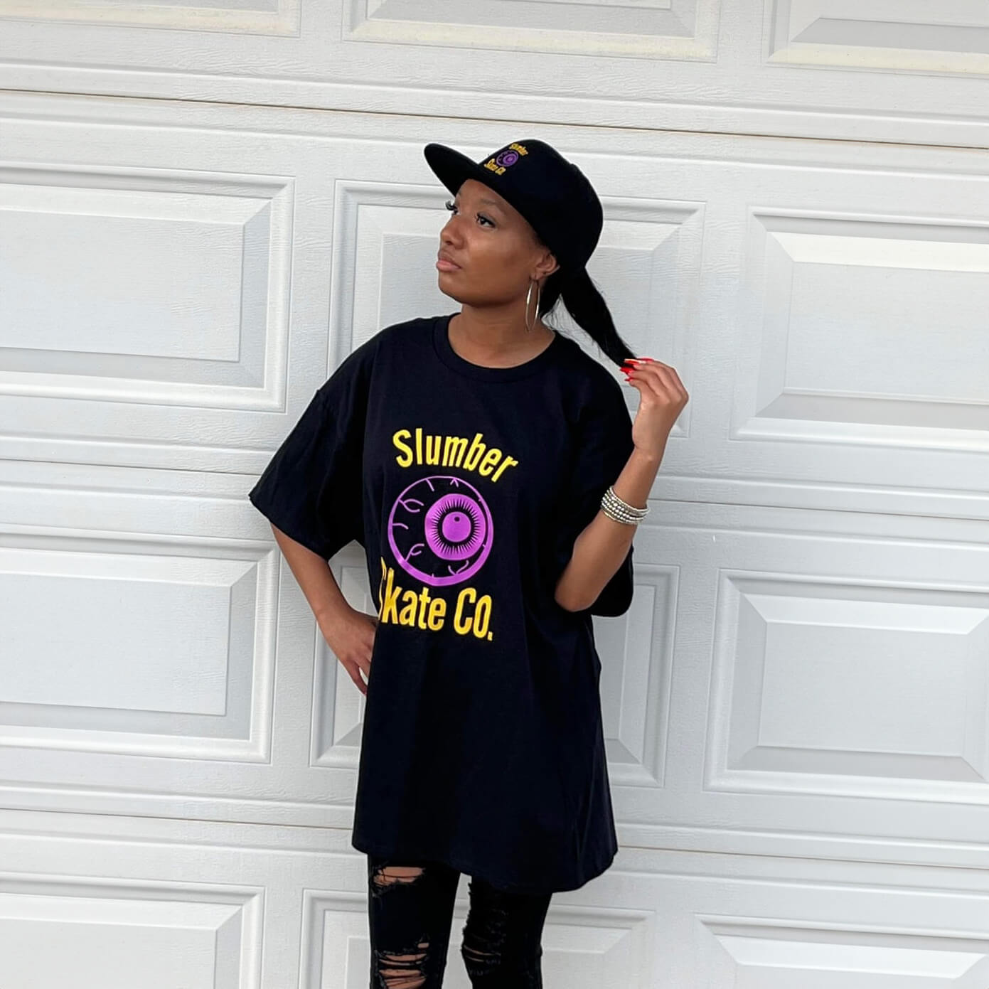 Original Slumber Eye, Black Hat - Hat - Slumber Skate Co.