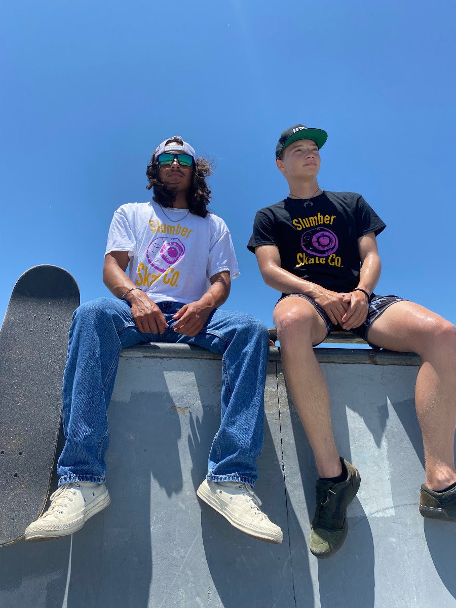 Original Slumber Eye, White Tee - Tees - Slumber Skate Co.
