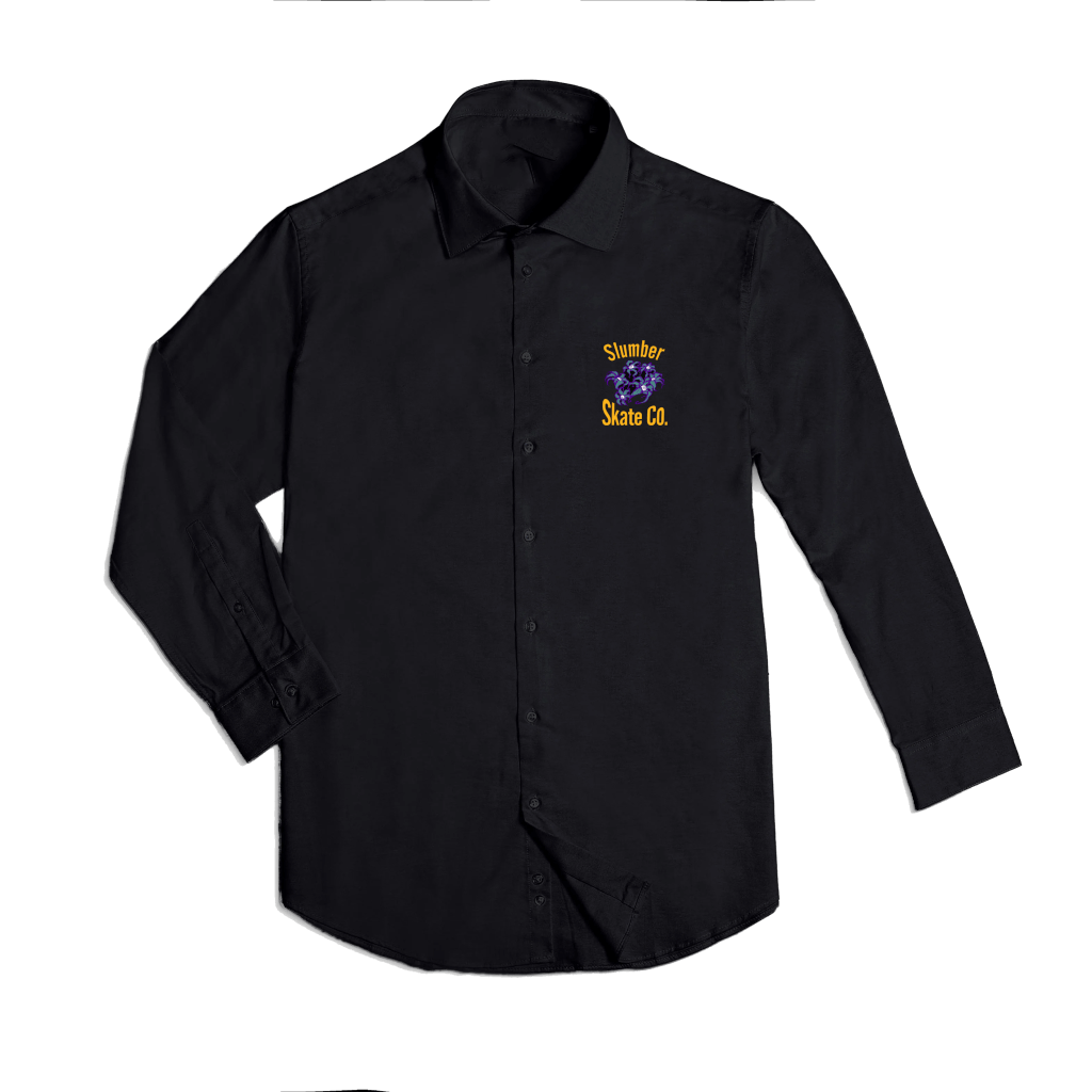 Slumber Flower, Long Sleeve Dress Shirt - Sweatshirt - Slumber Skate Co.