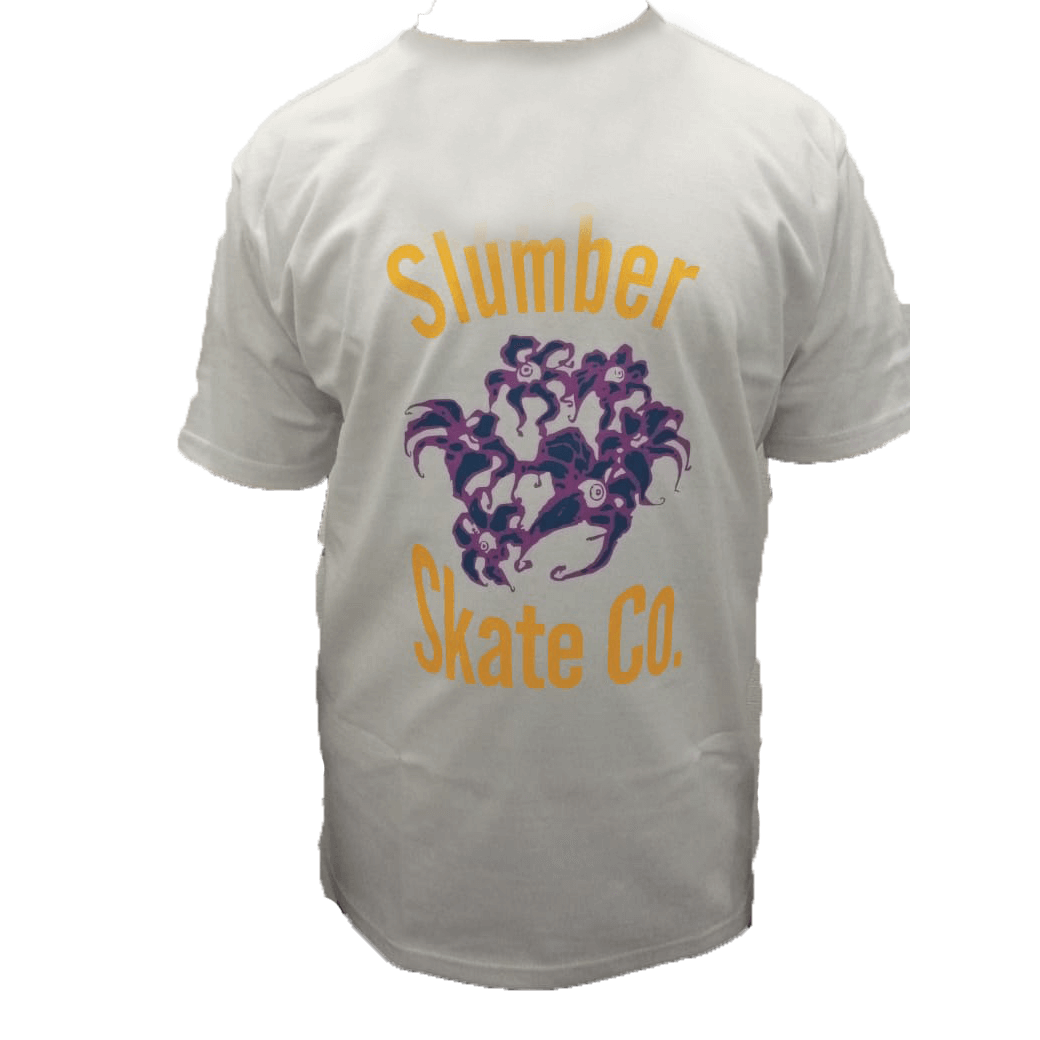 Slumber Flower, White Tee - Tees - Slumber Skate Co.